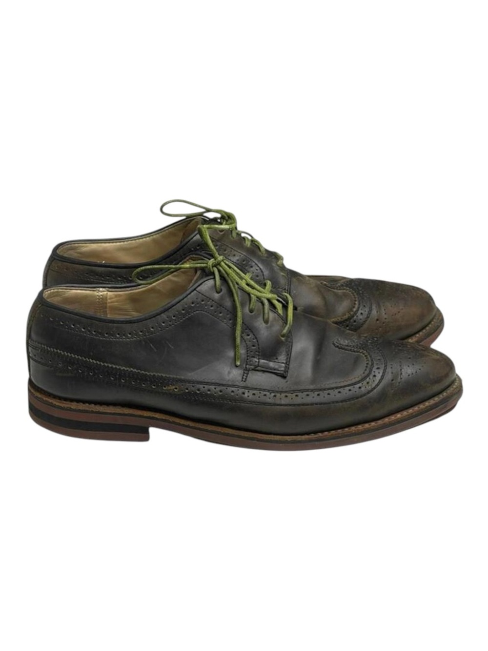 Scoop NYC x Walk Over 𖤐 Oxford Brogues Wingtips 𖤐 Olive Green 𖤐 9.5 𖤐 GQ Mag - Picture 2 of 16